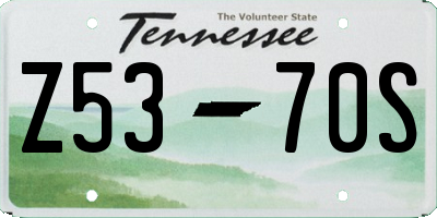 TN license plate Z5370S