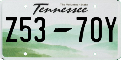 TN license plate Z5370Y