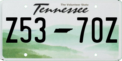 TN license plate Z5370Z