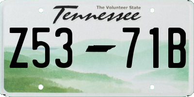TN license plate Z5371B