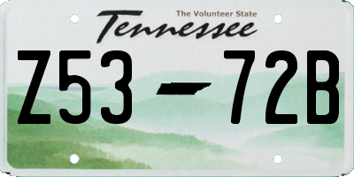 TN license plate Z5372B