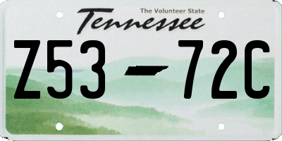 TN license plate Z5372C