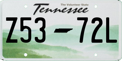 TN license plate Z5372L
