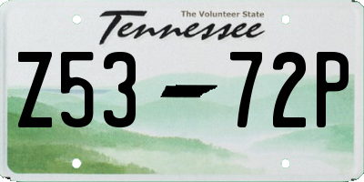 TN license plate Z5372P