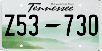 TN license plate Z5373O