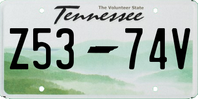 TN license plate Z5374V