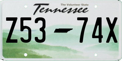 TN license plate Z5374X