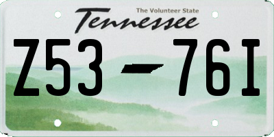 TN license plate Z5376I
