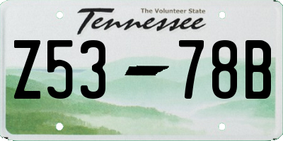 TN license plate Z5378B