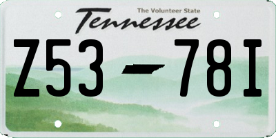 TN license plate Z5378I