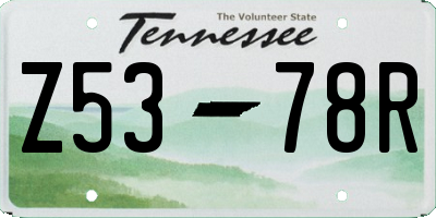 TN license plate Z5378R