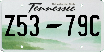 TN license plate Z5379C