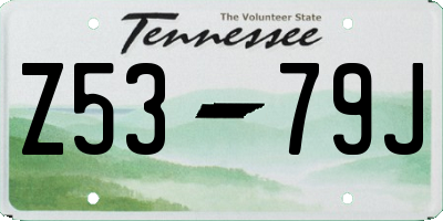 TN license plate Z5379J