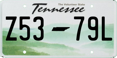 TN license plate Z5379L