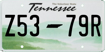 TN license plate Z5379R