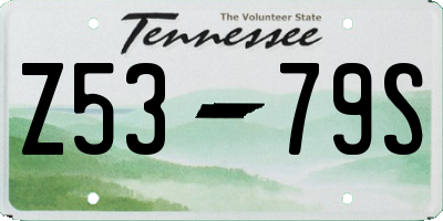 TN license plate Z5379S