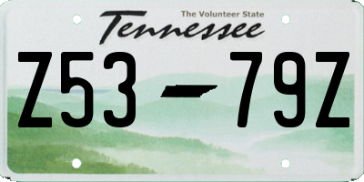 TN license plate Z5379Z