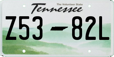 TN license plate Z5382L