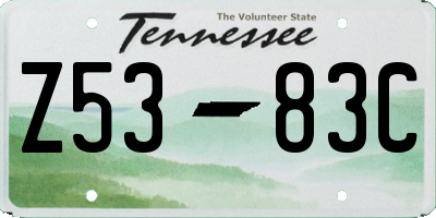 TN license plate Z5383C