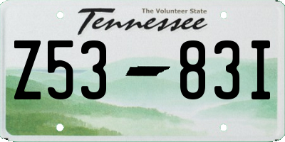 TN license plate Z5383I