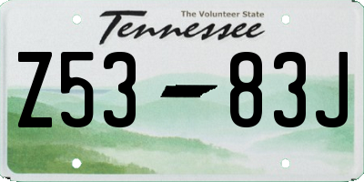 TN license plate Z5383J