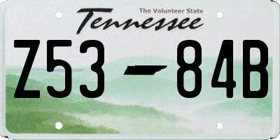 TN license plate Z5384B