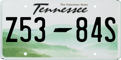 TN license plate Z5384S