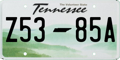TN license plate Z5385A