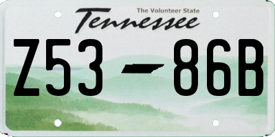 TN license plate Z5386B