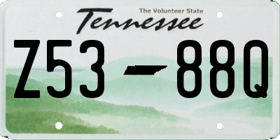 TN license plate Z5388Q