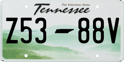 TN license plate Z5388V
