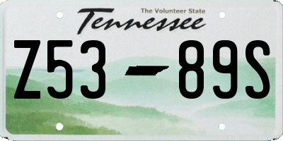 TN license plate Z5389S