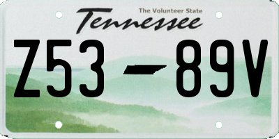 TN license plate Z5389V