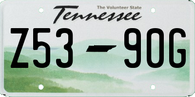 TN license plate Z5390G