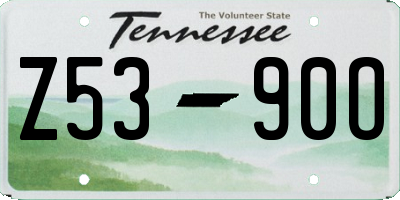 TN license plate Z5390O