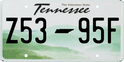 TN license plate Z5395F