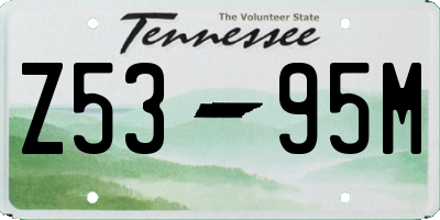 TN license plate Z5395M