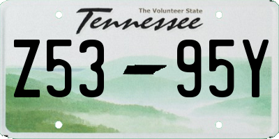 TN license plate Z5395Y