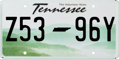 TN license plate Z5396Y