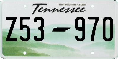 TN license plate Z5397O