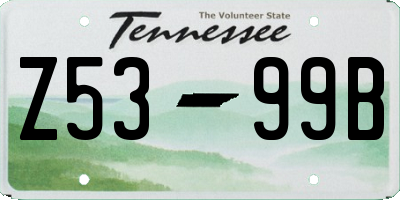 TN license plate Z5399B