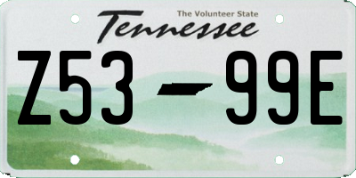 TN license plate Z5399E