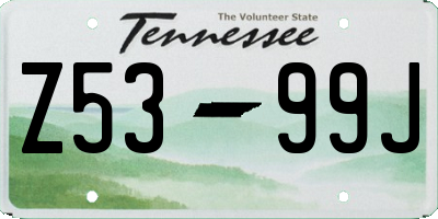 TN license plate Z5399J