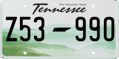 TN license plate Z5399O