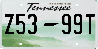 TN license plate Z5399T