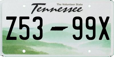 TN license plate Z5399X