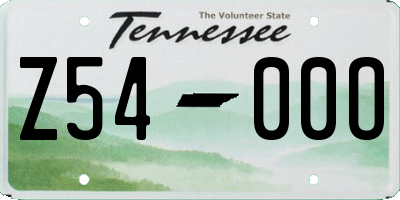 TN license plate Z5400O