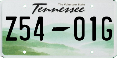 TN license plate Z5401G