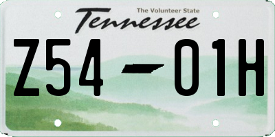TN license plate Z5401H