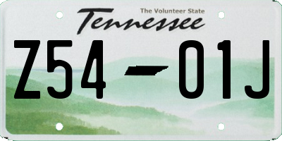 TN license plate Z5401J